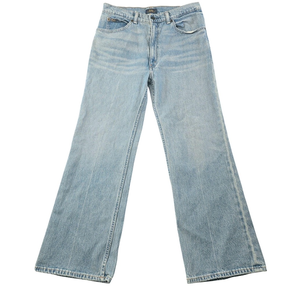 Polo Ralph Lauren Jeans Womens 28 Blue Light Wash Cropped Flare 28x27.5